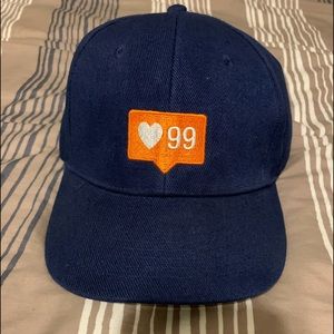 Navy Blue and orange Forever 21 “Social Media” Hat